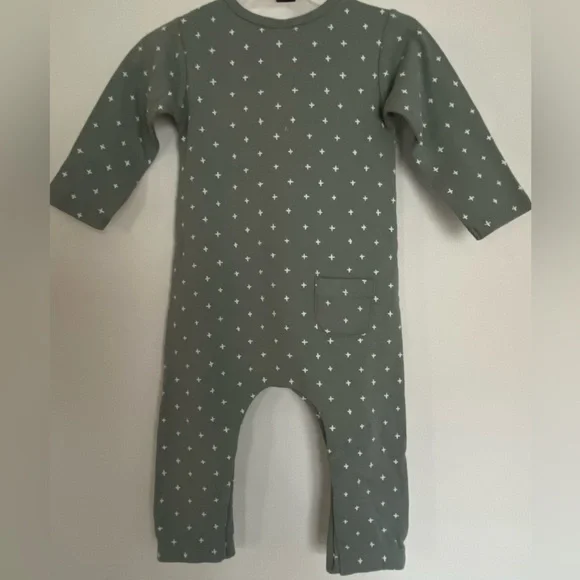 Last Call! Quincy Mae Organic Cotton Romper, Rylee+Cru, gender neutral, Sea sage - Picture 6 of 9